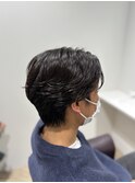 メンズ毛流れスタイル フェザーパーマ【二村】