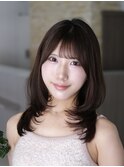 レイヤーカット／ナチュラル／モテ髪/銀座/ロングレイヤー