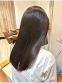 アッシュグレージュ/ブリーチなし/トーンダウン/髪質改善カラー