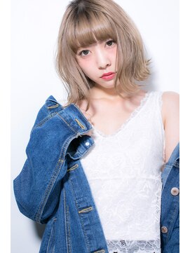 ユーフォリア エヌ 池袋サンシャイン通り店(Euphoria +n) 切りっぱなし　ミルクティーボブ