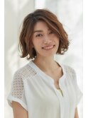 春の大人ボブ×パーマスタイル