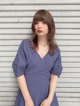 リアイス(Re:ICE) ミニウルフ/くすみブルー/流れるレイヤー/インナーハイライト