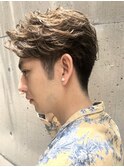 メンズカット×マッシュ×ハイライトカラー×スリークショート2