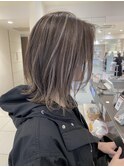 細めコントラストハイライト/ミディアムレイヤーバレイヤージュ