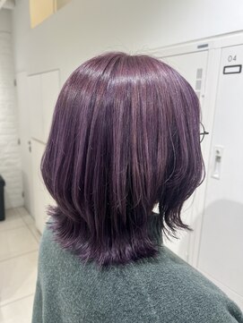 アッシュ 吉祥寺店(Ash) 【2ブリーチ】ウルフボブ×ハイトーンラベンダーカラー