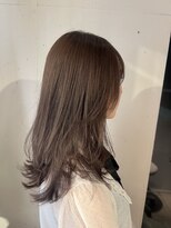 ヘアラウンジ ビーチ 青山 外苑前(hair lounge BEACH) 赤み消しオリーブベージュワンカールふわふわレイヤーカット