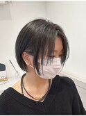 ダークグレー前髪長めミニボブ【suiw】昭和町/天王寺/阿倍野