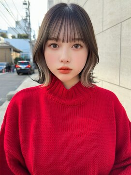 レイリー 原宿 表参道(Rayreee) 大人可愛い インナーカラーボブ/くびれボブ/前髪カット/顔周り