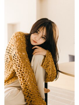 ミットバイツリー センター北(mit by tree) フェイスフレーミングマロンベージュ細目ハイライト韓国風巻き