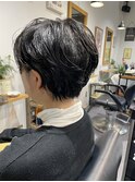ショートヘアワンカールパーマ