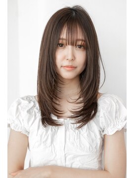 エースハバナ 渋谷(1 HAVANA) ミディアムレイヤー/20代30代大人かわいい/オリーブグレージュ