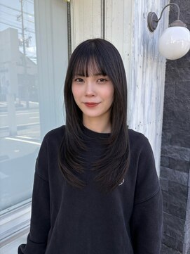 ヴィオラカラー(VIOLLA COLOR) 暗髪ロング×フェイスレイヤー/小倉