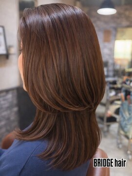ブリッジ ヘアー(BRIDGE hair) ミディアムおとなレイヤー
