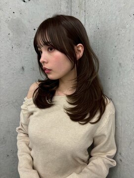 アイヴィ 表参道(IVY) 顔周りレイヤー×オリーブベージュ