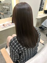 ユニバイリサ 天神大名店(uni by risa)&nbsp;ダークグレージュ 髪質改善 うる艶ストレート ロング 20代
