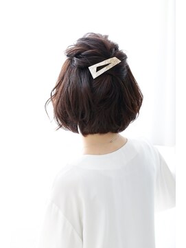 ヘアアンドメイクジップ恵比寿 (Hair＆Make ZIP) ポンパハーフアップ　ヘアセット