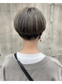 マッシュ　ショートヘア　ハイライト　ブリーチ