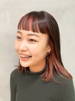 テトヘアー(teto hair) フェイスフレーミング・インナーカラー・切りっぱなし・オン眉