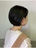 【117hair garage】大人シンプルボブ_ナチュラルハイライト