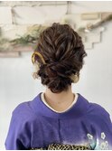 訪問着で結婚式お呼ばれ華やかヘアセット