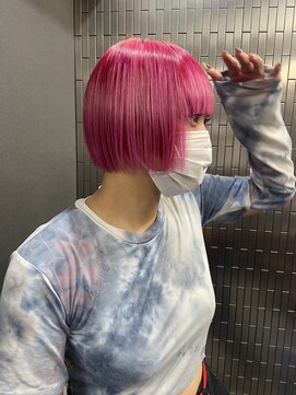 ボアップ 京橋店(boappu) #ダブルカラー #派手髪 #ピンク