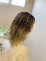 ネイヴスヘアー 福工大駅前店(Neivs Hair) バレイヤージュ×ハイトーンベージュ