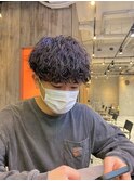 波巻きスパイラルパーママッシュショート無造作パーマ刈り上げ