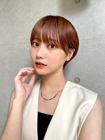 ガーデン タチカワ(garden tachikawa)&nbsp;シースルーバング × ベリーブラウン × 耳掛けショート