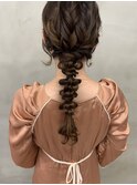 編みおろしヘアセット