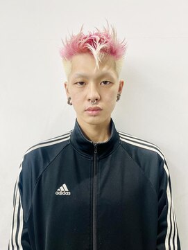 レコ 渋谷(LECO) ホワイト×ピンク×パンクモヒカン