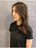 ロングヘア　シークレットハイライト　ブラウンカラー　30代40代