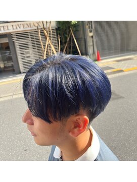 クリーブ 池袋(creeb) ネイビーブルー、メンズセンターパート、池袋