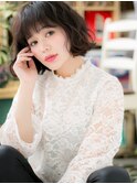 ぱっつん前髪アッシュブラック外ハネボブh3浦和20代30代40代