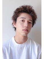 ルシード スタイル リコット(Lucido Style Ricotto)&nbsp;アップバング短髪パーマツーブロック束感モテる黒髪