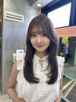 ロンドルーチェ 心斎橋(Lond luce)&nbsp;ダークアッシュ/ミディアムレイヤーカット［髪質改善/縮毛矯正］