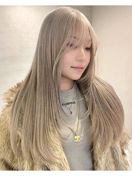 リンドトウキョウ ウメダ(LINDO TOKYO) a/ホワイトベージュ/ベージュカラー/レイヤーカット/梅田