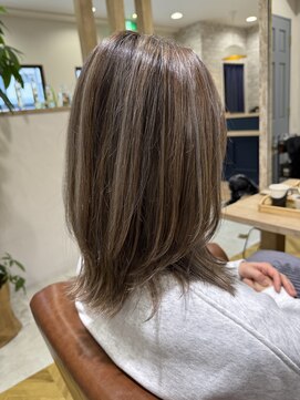白髪ぼかし/ハイライト/ベージュカラー