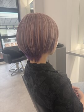 ナンバー 竪町(number+) 20代30代40代ストレートインナーカラーピンク