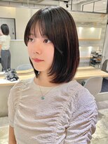 シェノン バイ アランスミシー 表参道(CHAINON by Alan smithee)&nbsp;レイヤーボブ　内巻きボブ　伸ばしかけヘア　黒髪ボブ