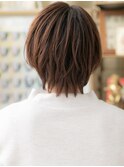 ★エンドカラーウェットヘア束感ショートマッシュ20代30代★1