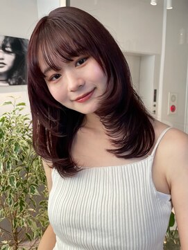 トリッカ シブヤ(TRICCA SHIBUYA) ミディアムレイヤー/ハッシュ/艶髪/ツヤ/暖色/髪質改善/ふんわり