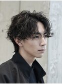 大人ビジネスマン緩めツイストスパイラルパーマメンズカット渋谷