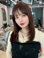 ファルベ(Farbe)&nbsp;黒髪/オリーブグレー/小顔に見せるヘア/ココアベージュ/レイヤー