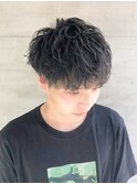 カット+骨格補正ツーブロックパーマ