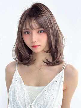 アグ ヘアー ラクエ 二戸店(Agu hair laque) 《Agu hair》【こなれ感】透明感グレージュ×抜け感ミディアム