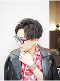 【スパイラルパーマ】センターパート×ミディアム
