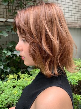 シー バイ ロンド 新宿(Sea by Lond) 美髪ハイライトベージュのウルフカット