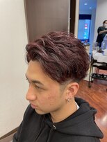 スカイフィールドヘアー(SKY FIELD HAIR) ツーブロックナチュラルパーマ風スタイル