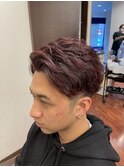 ツーブロックナチュラルパーマ風スタイル