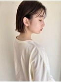 切りっぱなし ミニボブ×ダークブラウン